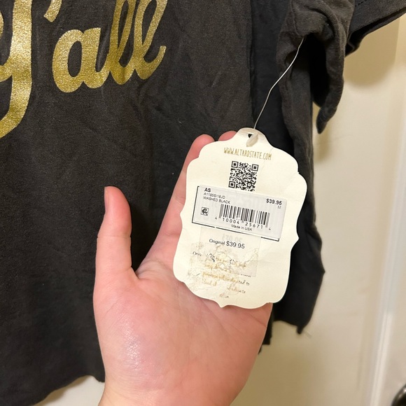 🐆3/$15 NWT Altar’d State getting hitched Crop Top🤠 - Picture 6 of 6